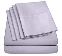 King Size Bed Sheets - 6 Piece 1500 Supreme Collection Fine Brushed Microfiber Deep Pocket King Sheet Set Bedding - 2 Extra Pillow Cases, Great Value, King, Lilac
