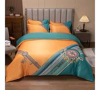 King Size Bedding Set Satin Breathable Cool Duvet Cover Set With Sheets Silk Quilt Cover Sets (Color : D, Size : 1.5-1.8m 4 pcs) (C 1.5)