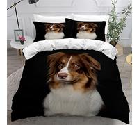 King Size Bedding Sets Australian dog pet dog Double Bed Duvet Cover Set with Pillow Cases Hidden Zipper Adults Teenager 3Pcs Fluffy Duvet Cover King Size