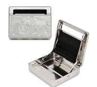 King Size Cigarette Rolling Machine UK, Metal Tobacco Rolling Machine 110mm, Portable Tobacco Tin & Cigarette Case, Automatic Roller Box for Rolling Tobacco Papers and Filter Tips