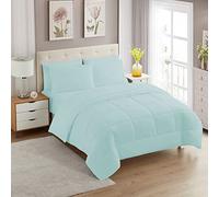 King Size Comforter Set with Sheets - 7-Piece Bedding Collection - 1 Comforter, 1 Fitted Sheet, 1 Flat, 4 Pillowcases - Deep Pocket - Soft & Breathable Premium Quality - Ideal for All Seasons, Aqua