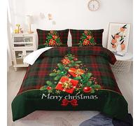 King Size Duvet Christmas Anti Dust Mite Duvet - Anti Allergen Coverless Duvet - All Year Round Soft Microfiber Coverless Duvet King Size - Machine Washable Quilt Double,2 Pillowcase