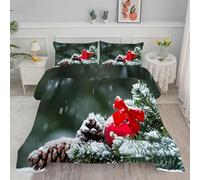 King Size Duvet Christmas Decoration Coverless Duvet Reversible Comforter Set with 2 Pillowcases Hypoallergenic Printed Duvet Summer Duvet King Size Machine Washable King Duvet 220x240cm