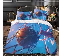 King Size Duvet Cover basketball Duvet Cover with Zipper Closure Microfiber Soft Breathable Quilt Cover 94.5x86.7 inch + 2 Matching Pillowcases 19x29 inch, for Adults Teenagers