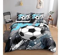 King Size Duvet Cover football Duvet Cover with Zipper Closure Microfiber Soft Breathable Quilt Cover 94.5x86.7 inch + 2 Matching Pillowcases 19x29 inch, for Adults Teenagers