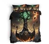 king size duvet cover Green Magic Eye Totem duvet covers Lightweight microfiber bed top with hidden zipper, fade resistance and reversible design