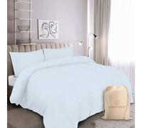 King Size Duvet Cover Set, 1000 TC 3 Pc Quilt Cover Set, Light Blue Bedding Set, 100% Egyptian Cotton Duvet Covers, (1 Duvet Cover King Size, 2 Pillowcases), Luxury Egyptian Cotton Bedding