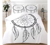 King Size Duvet Cover Set 230 x 220 cm Abstract Dreamcatcher 3 Piece Soft Microfiber Bedding Set with Pillowcase 50 x 75 cm Quilt Cover with Zipper Closure