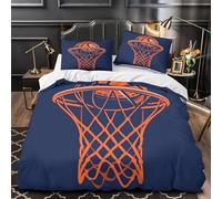 King Size Duvet Cover Set Balloon Frame 3D Printed Basketball Bedding Set Brushed Microfibre Quilt Cover 230x220 cm with Zipper Closure and 2 Pillowcases 50x75 cm d-274