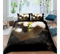 King Size Duvet Cover Set Monkey Pattern 3D Printed Wild Animals Bedding Set Brushed Microfibre Quilt Cover 230x220 cm with Zipper Closure and 2 Pillowcases 50x75 cm j-916
