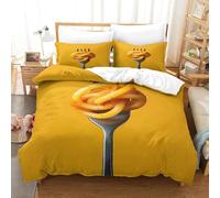 King Size Duvet Cover Set Pasta Soft MicrofiberDelicious Food Bedding 3D Printed Quilt Cover 230x220 and 2 Pillowcases with Zipper Closure Easy Care B-279