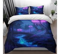 King Size Duvet Cover Sets Abstract Mushroom Tree Kingsize Duvet Cover Sets Microfiber Bedding with Hidden Zipper Closure Washable King Size Bedding Includes 2 Pillow Cases 50x75cm