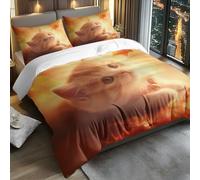 King Size Duvet Cover Sets Bell Cat Bedding & Linen Soft And Snuggly,Kids Single Duvet Cover Set Easy Care,Duvet And 2 Matching Pillow Set,Bedding Sets