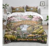 King Size Duvet Cover Sets Brown Pink Green Kingsize Duvet Cover Sets Microfiber Bedding with Hidden Zipper Closure Washable King Size Bedding Includes 2 Pillow Cases 50x75cm