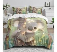 King Size Duvet Cover Sets Green Animal Grey Kingsize Duvet Cover Sets Microfiber Bedding with Hidden Zipper Closure Washable King Size Bedding Includes 2 Pillow Cases 50x75cm