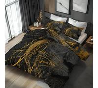 King Size Duvet Cover Sets Lion - Modern Art Bedding 3 Piece with 2 Pillow Cases - Reversible Design & Bedroom Decor - Soft Microfibre Quilt Cover with Zip J3w42