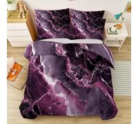 King Size Duvet Cover Sets - Marble Pattern Colour Blocks Bedding Set with Pillowcases, Nordic Abstract soft Microfiber Luxury, Non Iron Quilt Cover with Zipper Closure, 220 x 240 cm