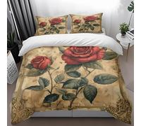 King Size Duvet Cover Sets Marble Rose Leaves Kingsize Duvet Cover Sets Microfiber Bedding with Hidden Zipper Closure Washable King Size Bedding Includes 2 Pillow Cases 50x75cm