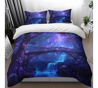 King Size Duvet Cover Sets Mushroom Purple Tree Kingsize Duvet Cover Sets Microfiber Bedding with Hidden Zipper Closure Washable King Size Bedding Includes 2 Pillow Cases 50x75cm