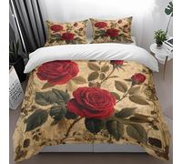 King Size Duvet Cover Sets Olive Green Flower Kingsize Duvet Cover Sets Microfiber Bedding with Hidden Zipper Closure Washable King Size Bedding Includes 2 Pillow Cases 50x75cm