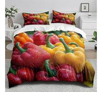 King Size Duvet Cover Sets Vegetable Duvet Sets Soft Bedding Microfiber Fluffy Duvet Cover Easy Care,Bedroom Quilt Cover Set,Duvet Set Boys,Duvet Covers Girls