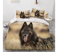 King Size Duvet Cover Sheepdog Duvet Cover with Zipper Closure Microfiber Soft Breathable Quilt Cover 94.5x86.7 inch + 2 Matching Pillowcases 19x29 inch, for Adults Teenagers