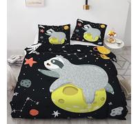 King Size Duvet Cover Sloth Duvet Cover with Zipper Closure Microfiber Soft Breathable Quilt Cover 94.5x86.7 inch + 2 Matching Pillowcases 19x29 inch, for Adults Teenagers