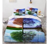 King Size Duvet Cover Tree Duvet Cover with Zipper Closure Microfiber Soft Breathable Quilt Cover 94.5x86.7 inch + 2 Matching Pillowcases 19x29 inch, for Adults Teenagers