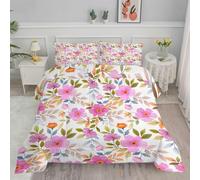 King Size Duvet Florals Print Reversible Coverless Duvet King Size Soft Quilt lightweight Duvet, Comforter Sets for all Seasons and Machine Washable - King 230x220cm AL44
