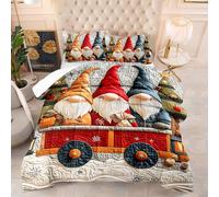 King Size Duvet Red Orange Dwarf Kingsize Duvet Soft Breathable Machine Washable Coverless Stitched Quilts and Pillowcase Set Comfortable King Size Quilt 228x228 cm