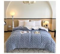 King Size Duvet Winter Quilt, Cashmere Fabric Lamb Wool, Super Soft Luxury Thick Fluffy Warm Reversible Microfiber Blanket for Home Bedroom