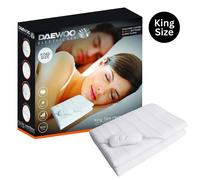 Daewoo King-Size Heated Blanket with 3 Heat Settings - White - HEA1488