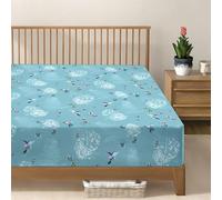 King Size Fitted Sheet - Floral 100% Egyptian Cotton 400TC 30cm Depth