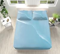 King Size Fitted Sheets Blue Marble White Deep Kingsize Fitted Bed Sheets Microfibre Bed Cover Deep Fit Washable Bedsheet Breathable Bedsheets+2 Pillow Cases 50x75cm 160x200+30cm