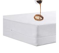 King Size Fully Encased Waterproof Zipped Mattress Protector Encasement Cover with Zipper Zip Up Soft Washable Breathable 30cm Deep Fitted (King 150x200cm)