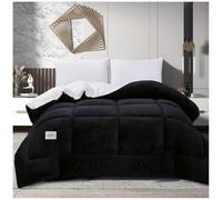 King Size Heavy Warm Winter Quilts, Super Soft Lambswool Comforter Core Bedding, Thickened Double Sided Fluffy Lamb Fleece Quilted Quilt Blanket for Winter,2,200x230cm