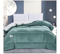 King Size Heavy Warm Winter Quilts, Super Soft Lambswool Comforter Core Bedding, Thickened Double Sided Fluffy Lamb Fleece Quilted Quilt Blanket for Winter,6,180x220cm