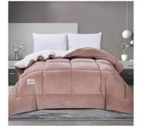 King Size Heavy Warm Winter Quilts, Super Soft Lambswool Comforter Core Bedding, Thickened Double Sided Fluffy Lamb Fleece Quilted Quilt Blanket for Winter,3,200x230cm（4Kg）