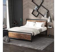 King Size Industrial-Style Metal Bed Frame