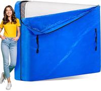 King Size Mattress Bag for Moving and Storage, Heavy Duty Mattress Cover for Moving, 8 Handles and Strong Zipper Closure, Reusable Mattress Cover Protector, Waterproof Mattress Storage Bag