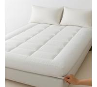 King Size Mattress Topper 10cm Thick - Extra Deep, Ultra Soft Quilted Microfibre, Breathable and Washable, Anti-Allergy Comfort, Thick Bed Topper with Elastic Straps for Secure Fit
