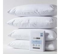 Waterproof Pillow Protectors King Size, Pack of 4 Homescapes White One Size