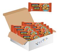 King Size Peanut Butter Big Cup with Caramel 79g with Gift Box - Extra Large Filled Chocolate Cup - Indulgent Peanut Butter & Caramel Treat - Res (14 x Bars)