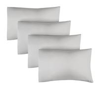 King Size Pillow Cases Set of 4 - Extra Soft Pillowcases - 50cm x 90cm - Breathable & Cooling Pillow Cases 4 Pack - Luxury Pillow Covers - Machine Washable - Pillow Protectors 4 Piece Set (Light Grey)