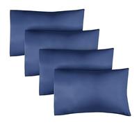 King Size Pillow Cases Set of 4 - Extra Soft Pillowcases - 50cm x 90cm - Breathable & Cooling Pillow Cases 4 Pack - Luxury Pillow Covers - Machine Washable - Pillow Protectors 4 Piece Set (Navy Blue)