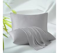 King Size Pillow Protectors Viscose Derived from Bamboo - Set of 2 Zippered, 400 Thread Count Cooling Pillow Case 36x20 Inch Soft Hotel Quality(2 Pcs, Zippered, Gray, King)…
