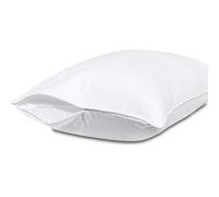 King Size Pillow Protectors with Zipper-100% Cotton Pillowcases for Hair and Skin, Comfort Soft Pillow Case Protector for Easy Care, White Pillow Cases Covers with Hidden Zipper, 1 Pack/20X36