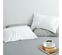 King Size Pillowcase Bamboo Viscose - Set of 2 Envelope Style, 400 Thread Count Cooling Pillow Case 36x20 Inch Soft Hotel Quality(2 Pcs, Envelope, White, King)