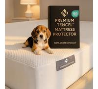 King Size Premium Mattress Protector | 100% Waterproof Tencel Cover | Cooling & Breathable Deep Pocket Mattress Pad King | Noiseless, Hypoallergenic, Ultra Soft, Washable Fitted Bed Protector White