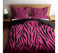 King Size Printed Duvet Cover Set Premium Brushed Microfiber Bedding Set With Zipper Closure Ultrasoft Hypoallergenic Reversible Black Duvet Covers Non Iron Rose Red Zebra Print